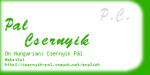pal csernyik business card