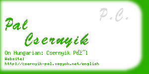 pal csernyik business card